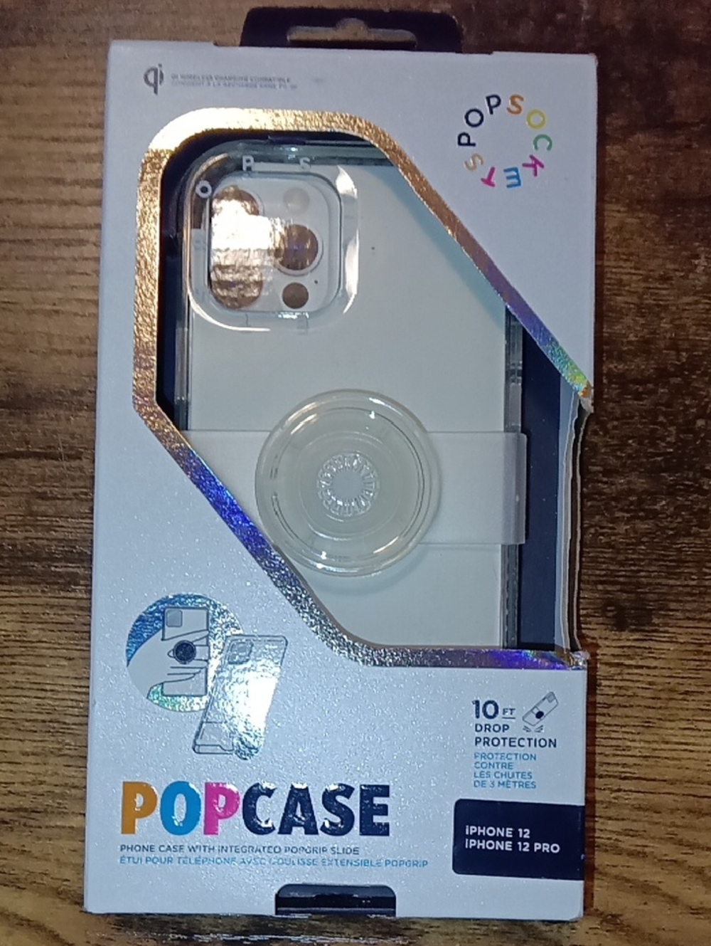 PopSocket Clear PopCase with Integrated Clear PopGrip for iPhone 12 / 12 Pro. S